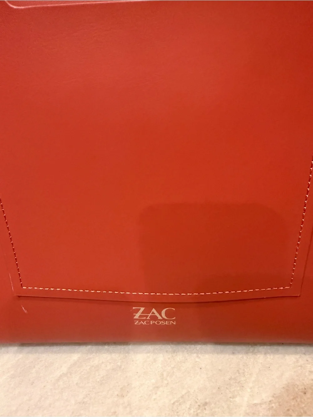 ZAC Zac Posen Eartha Leather Satchel Red Terracotta Gold Hardware